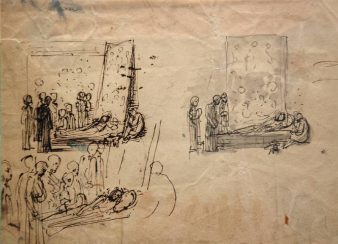 Sketch for Raphael on his Death Bed with the "Transfiguration" by his side