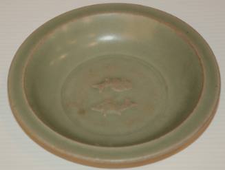 Longquan celadon two-fish dish