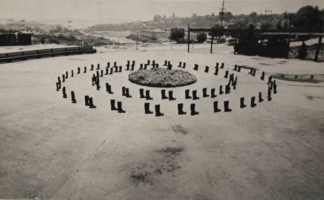 100 Boots Circling, Lomas Santa Fe, California, May 17, 1971, 12:30 pm