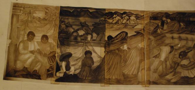 Marion Greenwood's mural in University of San Nicolas Hidalgo, Morelia