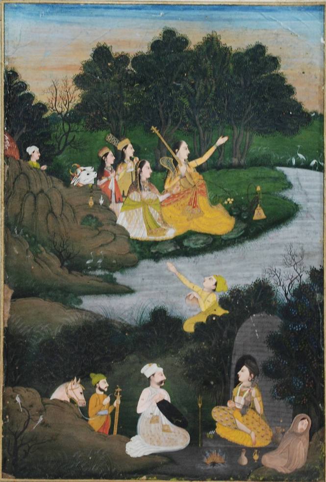 Sohni and Mahinval, an illustration to a Punjabi folk tale
