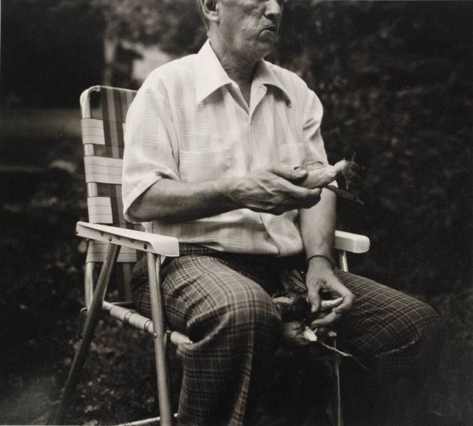 Man with Corn in Lawn Chair (Millerton Portfolio)