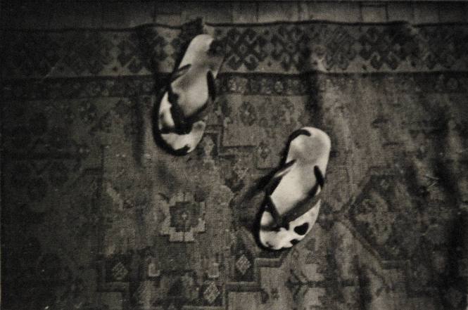 Thongs on Oriental Carpet