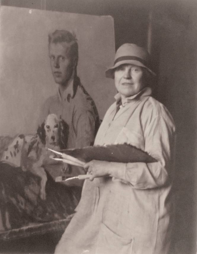 Ellen Emmet Rand Painting a Portrait (Connecticut Album)
