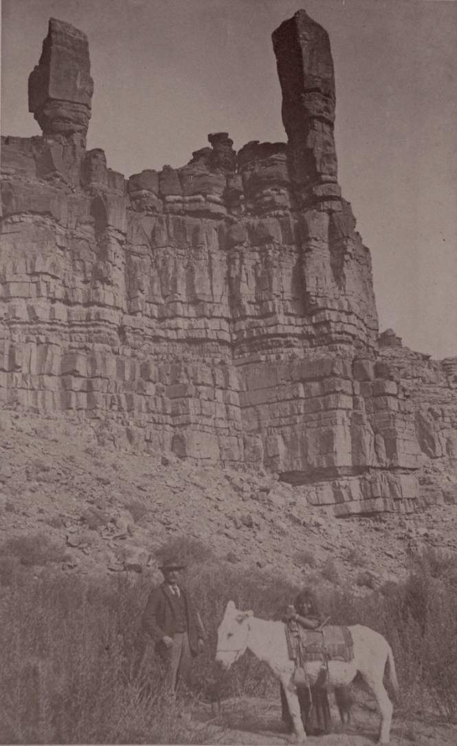 Burro with Indian and Man