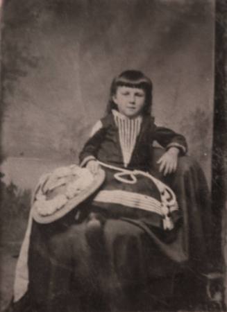 Portrait of a seated girl
