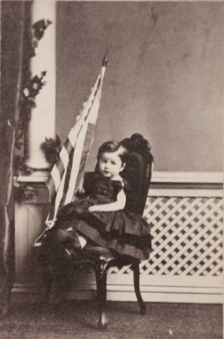 Young girl with flag
