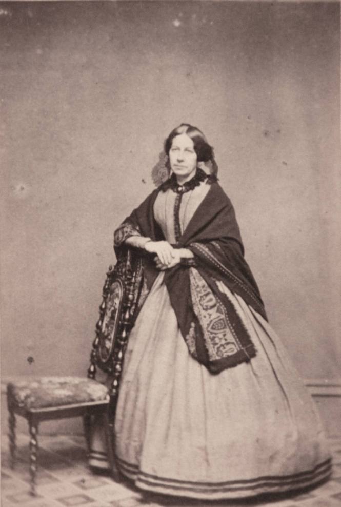 Unknown standing female portrait