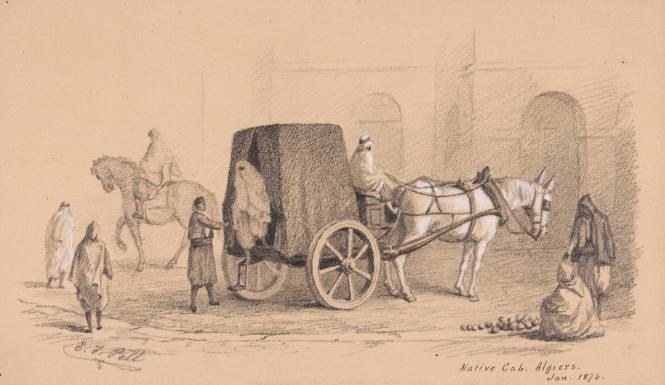 Native Cab, Algiers, from the album Tourbook of Africa: Our Winter in Egypt and Nubia, 1874-1875