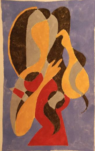 Untitled (Study for woman with long hair)