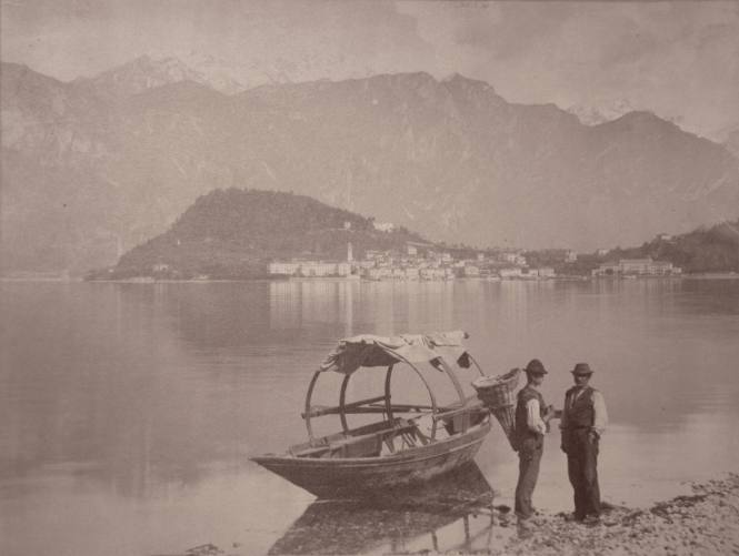 Bellagio, Italy - Two Men at Lakeside