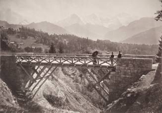 "The Jung frau," "Moüch," and "Eiger" from St. Beatenberg: a mountain near Interlaken