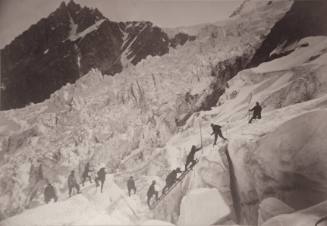 Ascent of Mt. Blanc near Grands Mulets and Glacier du Bossous
