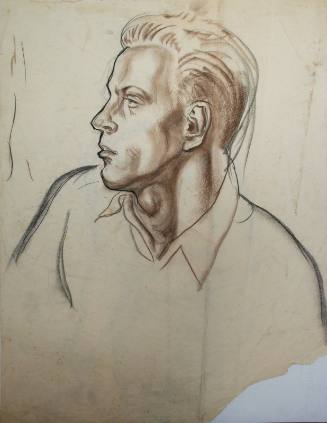 Untitled (Side profile and upper chest of a young man)