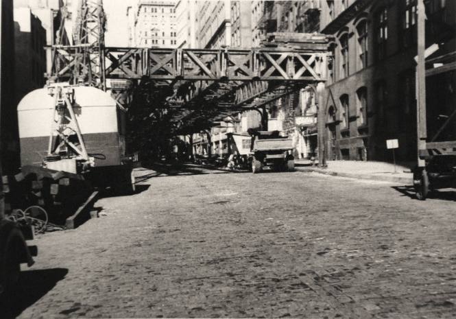 [One of Twelve views of the demolition of the Sixth Avenue El]