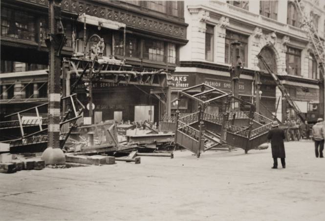 [One of Twelve views of the demolition of the Sixth Avenue El]