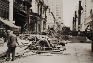 [One of Twelve views of the demolition of the Sixth Avenue El]