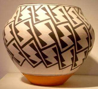 Black-on-white Pot