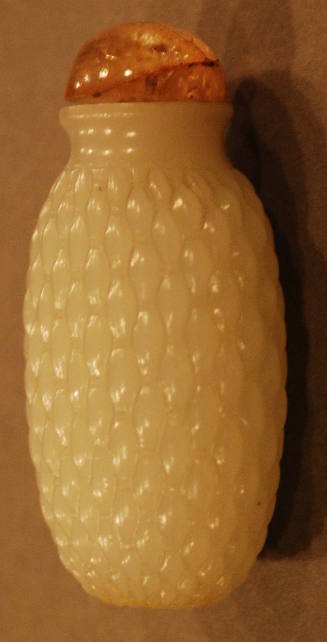 White Jade Basketwork Ovoid Snuff Bottle