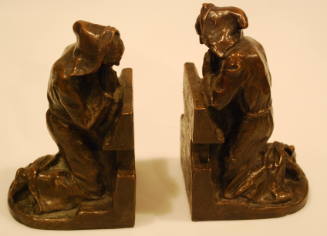 Praying Monk Book Ends