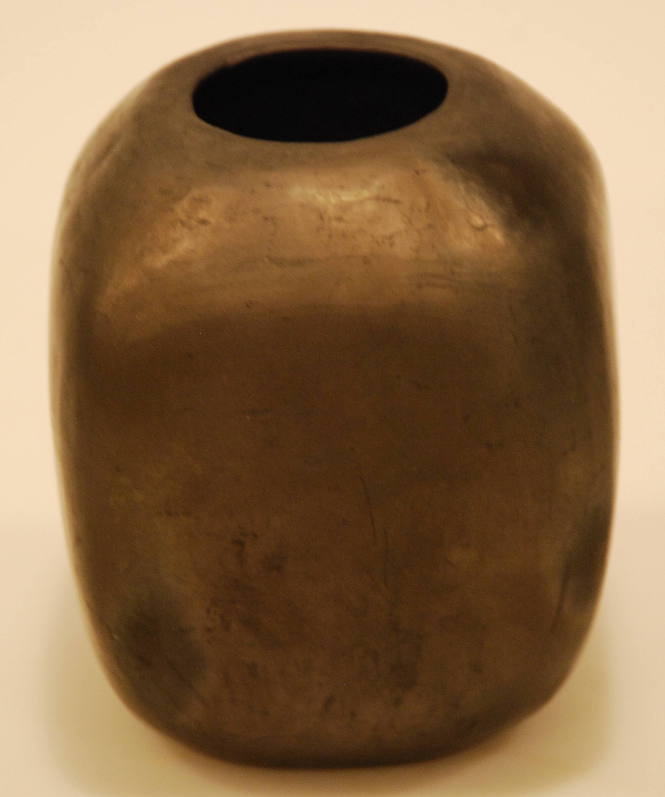 Square Black Pot Signed Dona Rosa