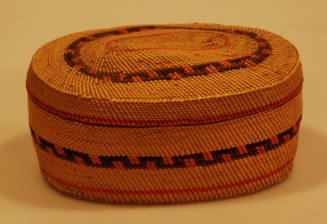 Basket with Abstract Designs