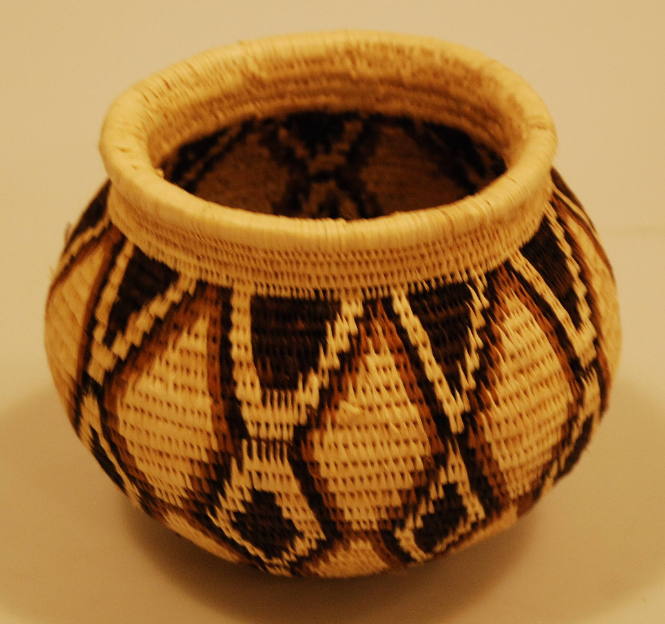 Basket with Abstract Designs