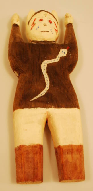 Spirit figure with raised arms