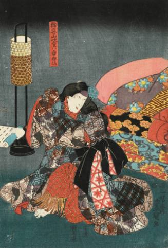 Actors as Koyamada Taro Takaie (left) and Princess Shiranui (right)