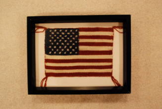 Miniature rug with American flag design