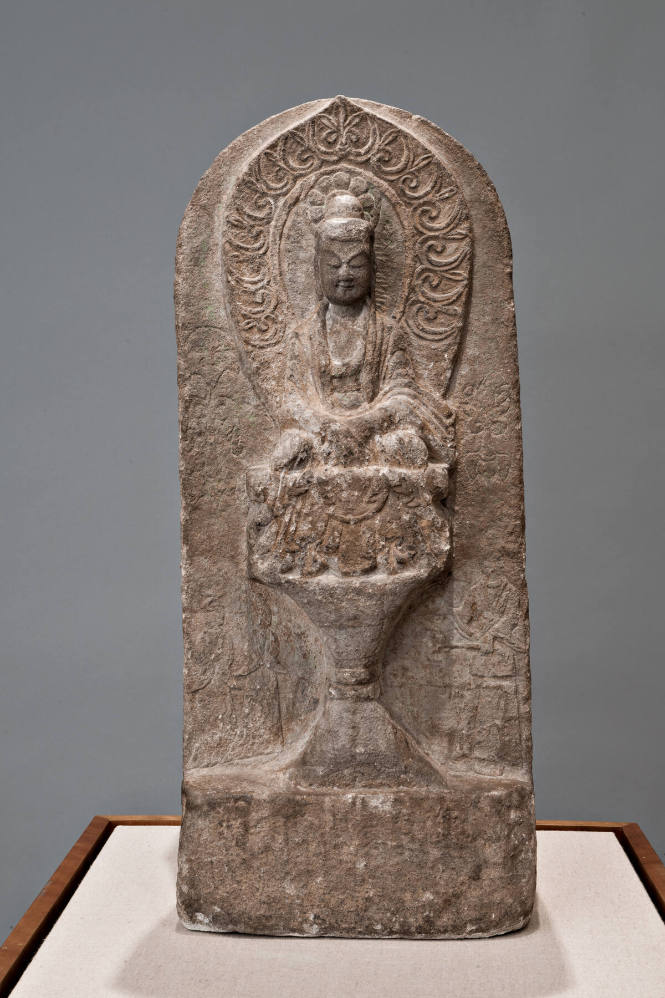 Stele with Seated Buddha