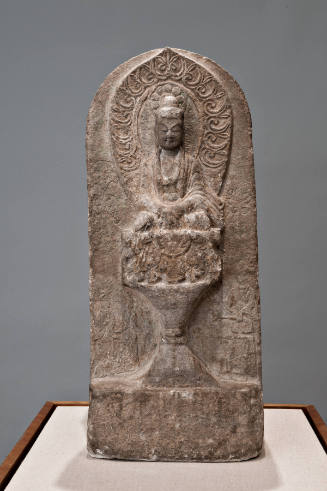 Stele with Seated Buddha