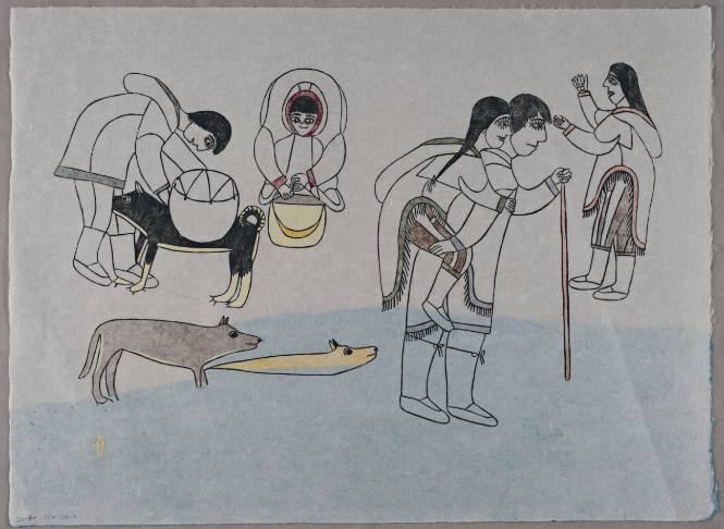 A Man Carries his Wife (from Baker Lake Annual Print Collection portfolio)