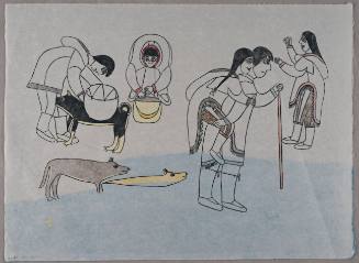 A Man Carries his Wife (from Baker Lake Annual Print Collection portfolio)