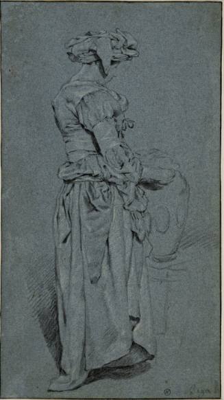 A Standing Woman in a Turban, Holding a Jug