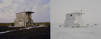 Barrow/Utqiagvik Cabin 10 Diptych, (Summer 2010 / Winter 2012)