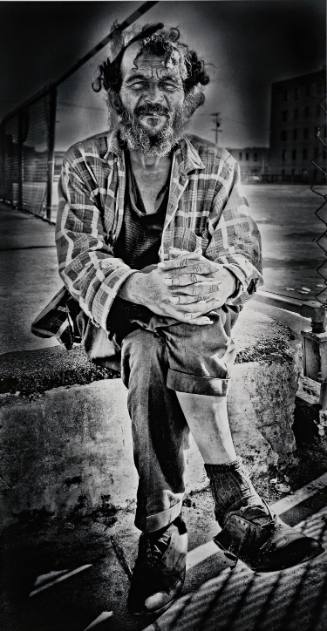 Tramp with White Fingernails in the Style of Daido Moriyama