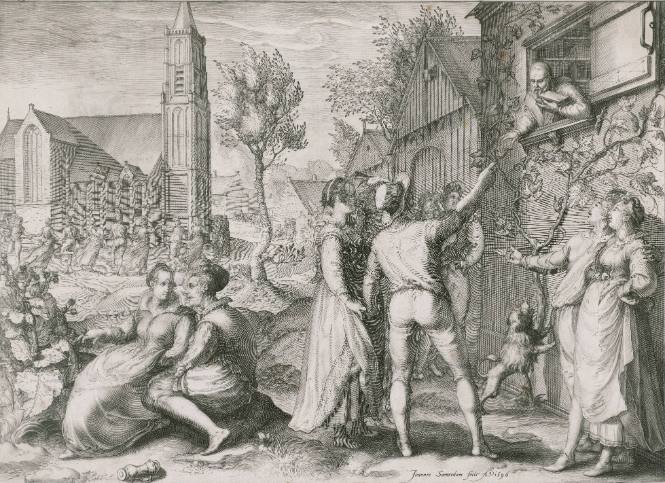 Youths Disdaining Philosopher's Advice on Dancing (Ingentes poenas stolidi...)