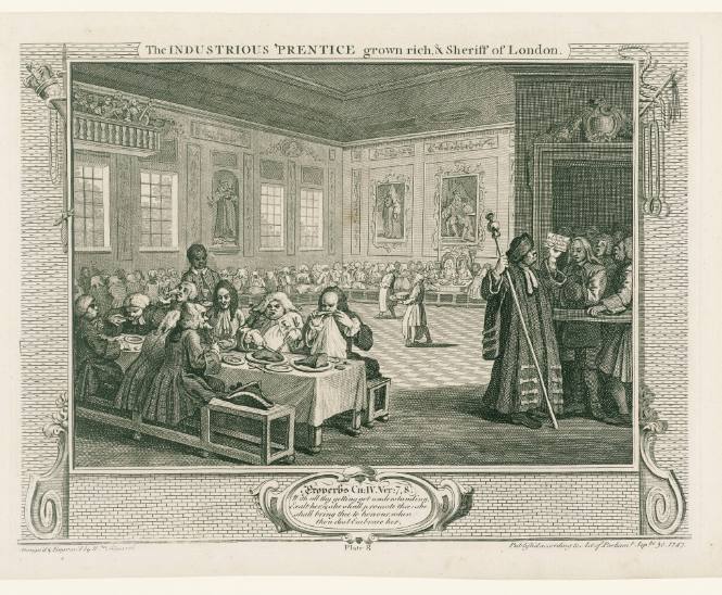 The Industrious Prentice grown rich, & Sheriff of London (from Industry and Idleness)