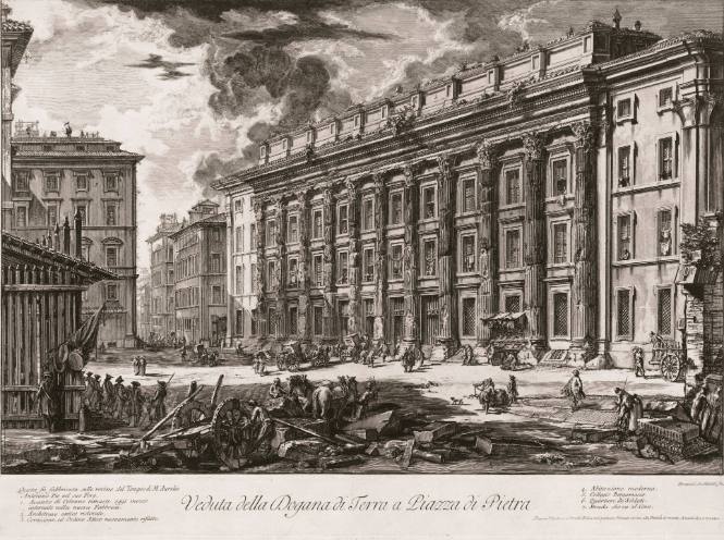 Veduta della Dogana di Terra a Piazza di Pietra (View of the Customs House on Piazza di Pietra)