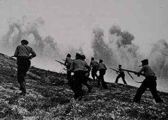Troops Charging a Hill