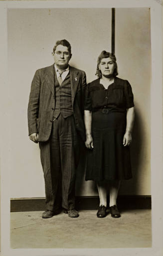 Standing Couple, Striped Background