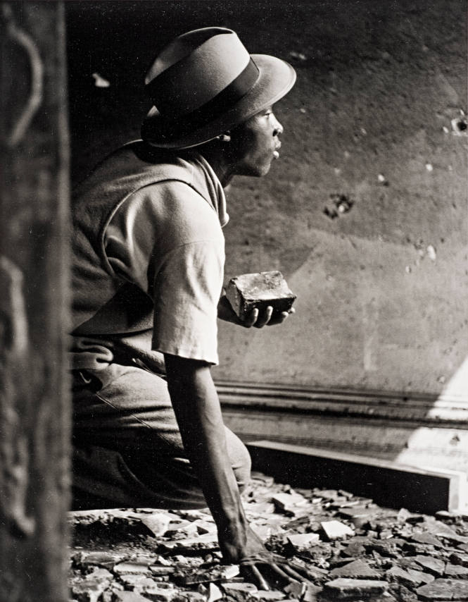 Gang Member with Brick, Harlem, New York