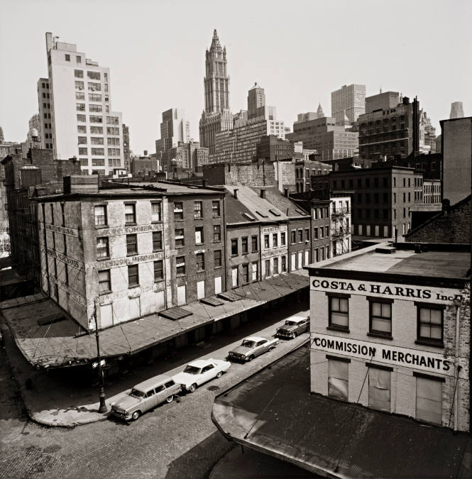 The East Side of Washington Street between Reade and Chambers Streets, from "The Destruction of Lower Manhattan" series