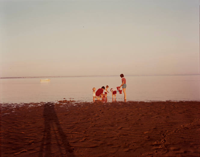 Family on Sand Bar