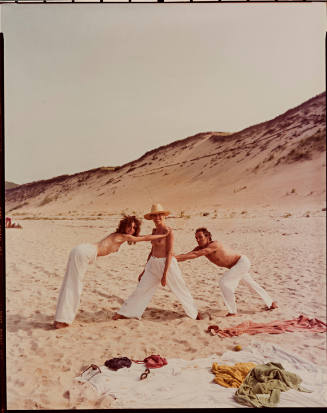 Vivian, Elizabeth and Murray, Longnook Beach