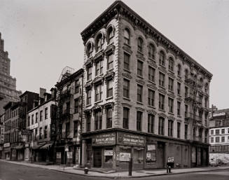 55 Fulton Street at the Northwest Corner of Fulton and Cliff Streets, from "The Destruction of Lower Manhattan" series