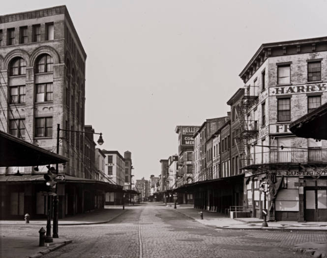 Washington Street, View North from Chambers Street, from "The Destruction of Lower Manhattan" series
