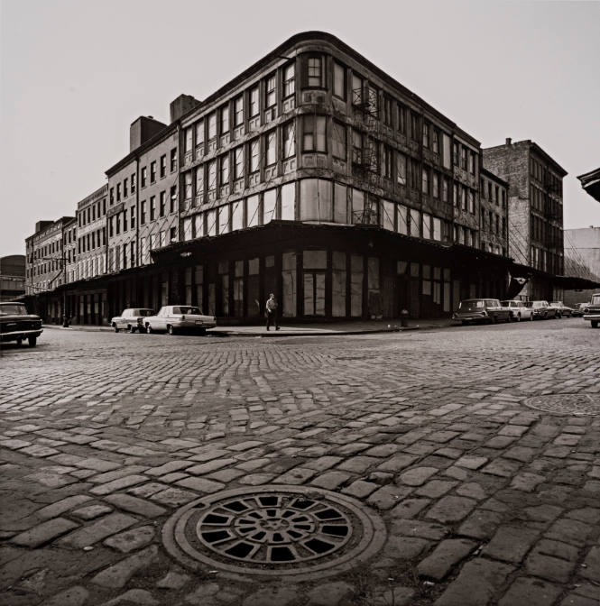 258 Washington Street at the Northwest Corner of Murray Street, from "The Destruction of Lower Manhattan" series