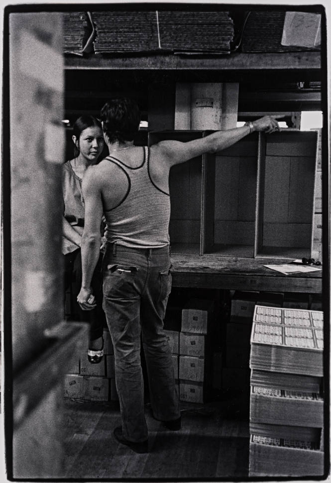 Worker Series (female and male worker talking)